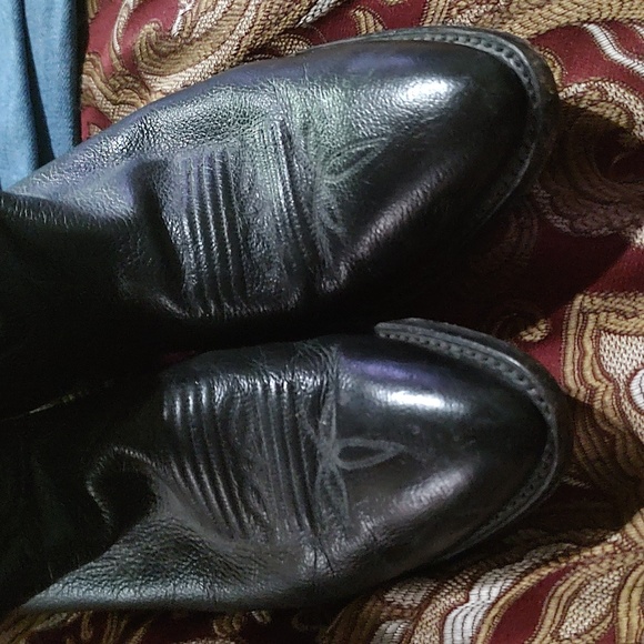 Dan Post Shoes - VINTAGE WOMEN BLACK DAN POST WOMEN COWBOY BOOTS